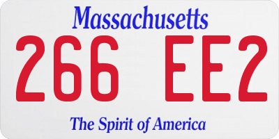 MA license plate 266EE2