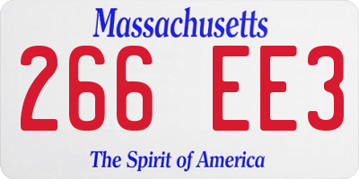 MA license plate 266EE3