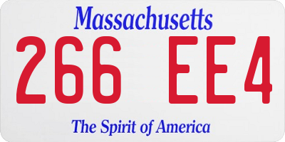 MA license plate 266EE4