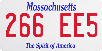 MA license plate 266EE5