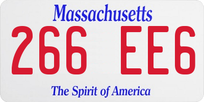 MA license plate 266EE6