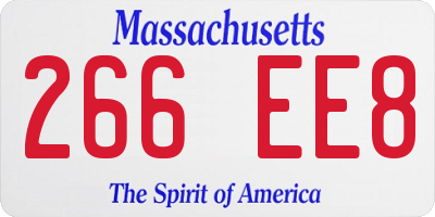 MA license plate 266EE8