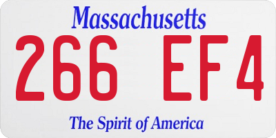 MA license plate 266EF4