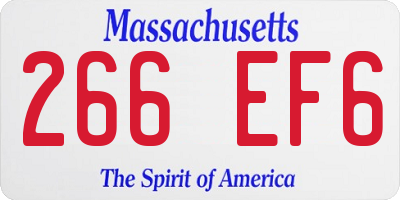 MA license plate 266EF6