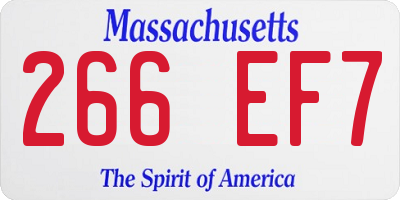 MA license plate 266EF7