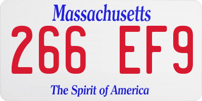 MA license plate 266EF9