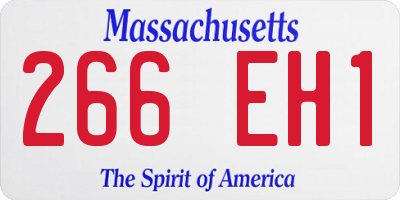 MA license plate 266EH1