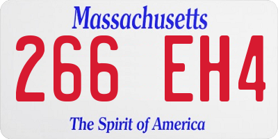 MA license plate 266EH4