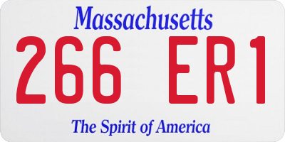MA license plate 266ER1