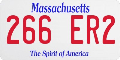 MA license plate 266ER2