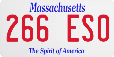 MA license plate 266ES0