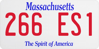 MA license plate 266ES1