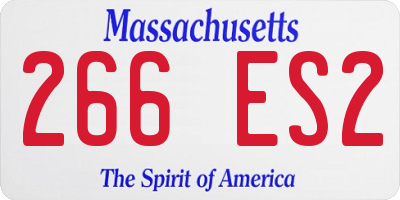 MA license plate 266ES2