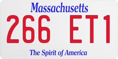 MA license plate 266ET1