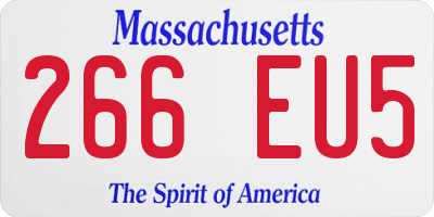 MA license plate 266EU5