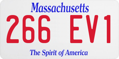 MA license plate 266EV1