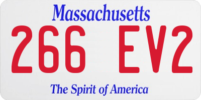 MA license plate 266EV2