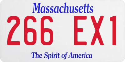 MA license plate 266EX1