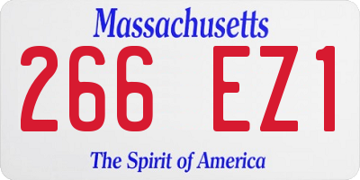 MA license plate 266EZ1