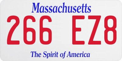 MA license plate 266EZ8