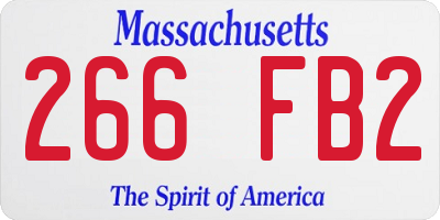 MA license plate 266FB2