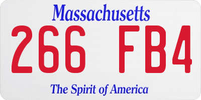 MA license plate 266FB4
