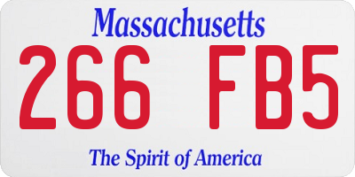 MA license plate 266FB5