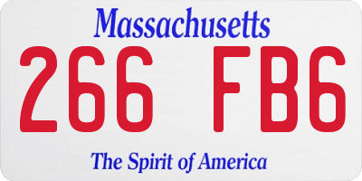 MA license plate 266FB6
