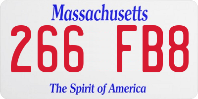 MA license plate 266FB8