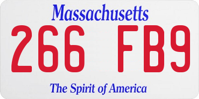 MA license plate 266FB9