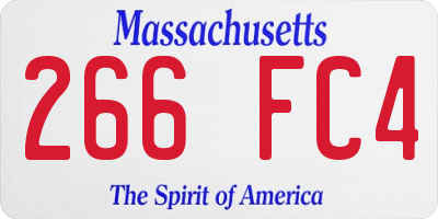 MA license plate 266FC4
