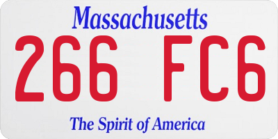 MA license plate 266FC6