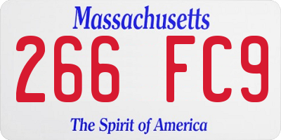 MA license plate 266FC9