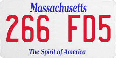 MA license plate 266FD5