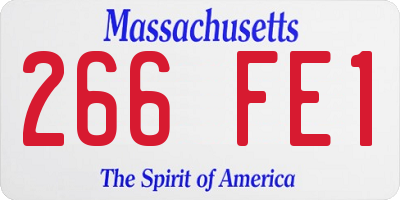 MA license plate 266FE1
