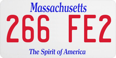 MA license plate 266FE2