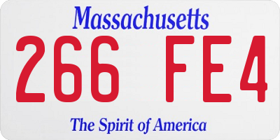 MA license plate 266FE4