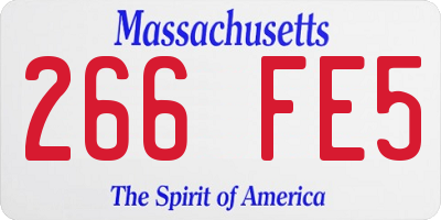 MA license plate 266FE5