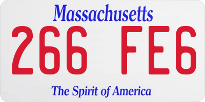 MA license plate 266FE6
