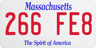 MA license plate 266FE8