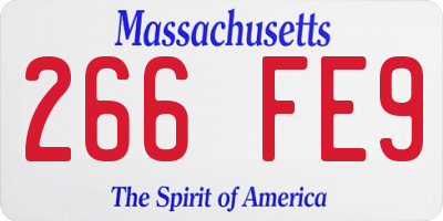 MA license plate 266FE9