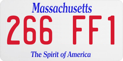 MA license plate 266FF1