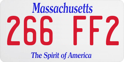 MA license plate 266FF2
