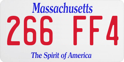 MA license plate 266FF4