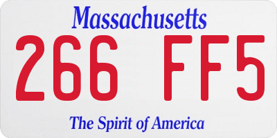 MA license plate 266FF5