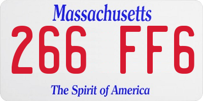 MA license plate 266FF6