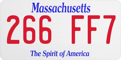 MA license plate 266FF7
