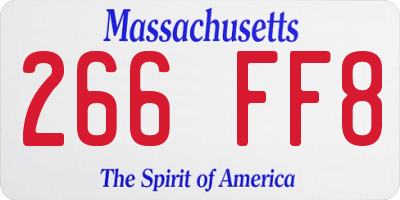 MA license plate 266FF8