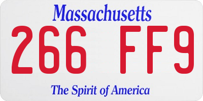 MA license plate 266FF9