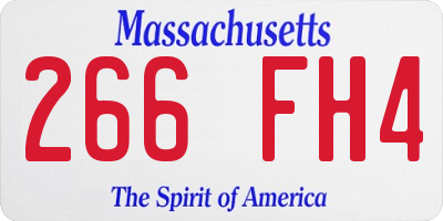 MA license plate 266FH4